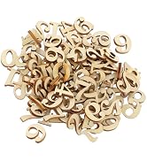 Healifty Wooden Numbers Natural Wooden Slice Embellishments for Scrapbooking Party Diy Crafts Fav...