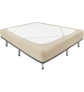 Biscaynebay Decorative Box Spring Cover Queen Size, Light Camel Luxurious Jersey Knitting Stretch...