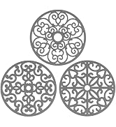 CHEFBEE 3PCS Silicone Trivet Mat - Flexible Non-Slip Heat Resistant Modern Kitchen Teapot Trivets...