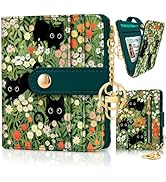 Jogjam Black Cat Floral Rfid Women Wallet, Small Slim Thin Credit Card Wallet, PU Leather Bifold ...