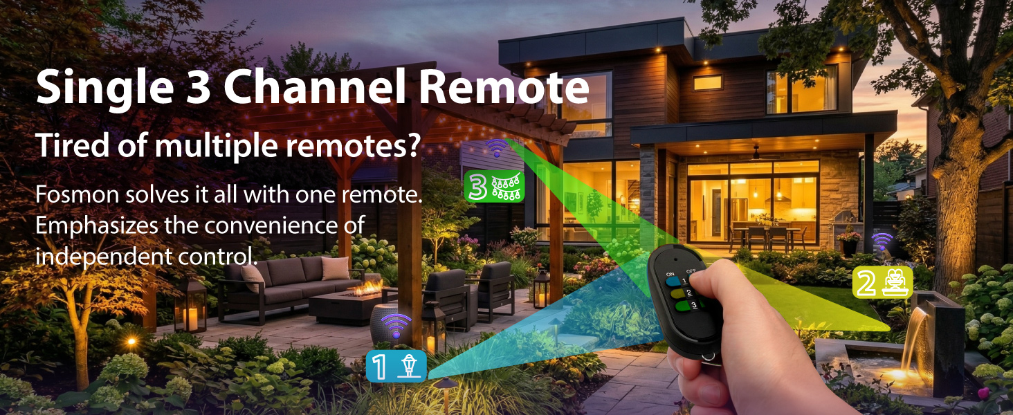single three channel remote