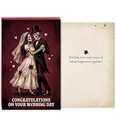Gothic Wedding Card for Bride Groom, Halloween Wedding Card Congratulations | Newlyweds Gift, Got...