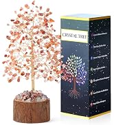 NUKAYAI Red Carnelian Crystal Tree of Positive Energy, Birthday Gifts for Women, Crystals and Hea...
