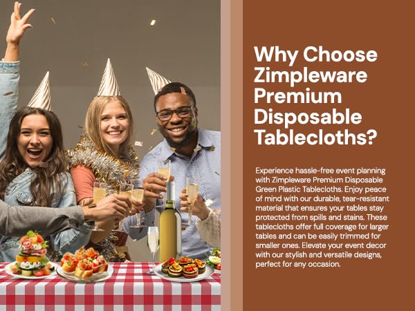 Zimpleware Plastic Tablecloth