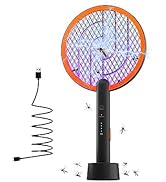 Electric Fly Swatter Racket, Mosiller 2 in 1 Smart Bug Zapper & Power Take Off Generators with US...
