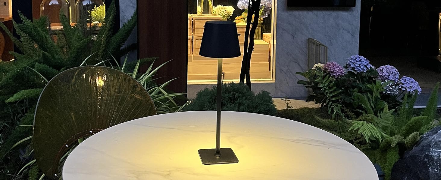 cordless solar table lamp for Patio