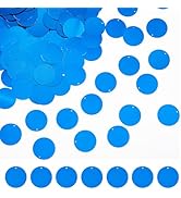 DICOSMETIC 600Pcs Large Sequin Flat Round Paillettes Bulk 28.5mm PVC Sequin Paillettes Blue Embro...