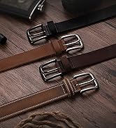 CHAOREN Full Grain Leather Belt for Men, Work Belts for Men Heavy Duty, Daily Wear for Jeans Pants