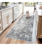 3x6 Washable Kitchen Runner Rug - Non Slip Stain Resistant Low-Pile Thin Wide Carpet Runners for ...