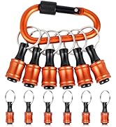 FACAINCXS 6PCS Bit Holders Keychain, 1/4 inch Hex Shank Bit Holders, Quick-change Design