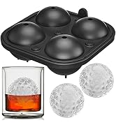 FOSOE Golf Ball Shaped Ice Cube Tray, Large Ball Shapes Ice Trays, Sphere Ice Molds, Round Ice Ba...
