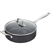 Le Creuset Essential Non-stick Ceramic Sauté Pan with Glass Lid, 4 ¼ qt.