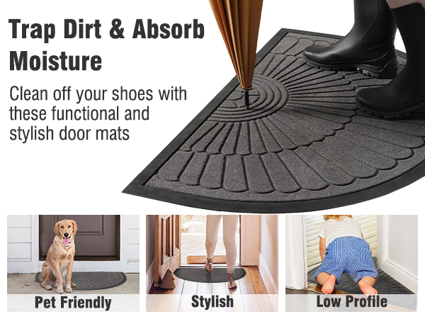half round front door mat outside doormat