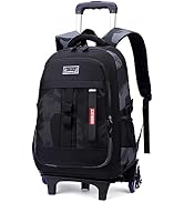 ETAISHOW Camo Rolling Backpack for Boys Kids Backpack with Wheels Wheeled Bookbag Trolley School Bag