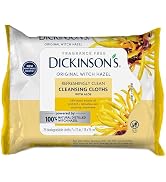 Dickinson's Original Witch Hazel Cleansing Cloths with Aloe | 100% Natural Distilled Witch Hazel ...