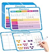 Edumix 12 Pack Double Sided Value Chart Dry Erase Board,12" x 9" Multiplication Flash Cards,Math ...