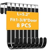 Optish Door Hanger Hooks, 8 Pack Over The Door Hooks for Hanging, Over The Door Towel Rack for Ba...
