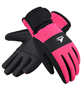 pink ski gloves for kids