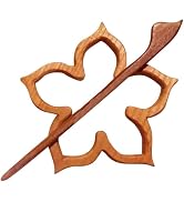 Wooden Flower Daisy Pattern Brooch, Cute Girls Boys Brooch Pin Shawl Pin Scarf Buckle Lapel Pin B...