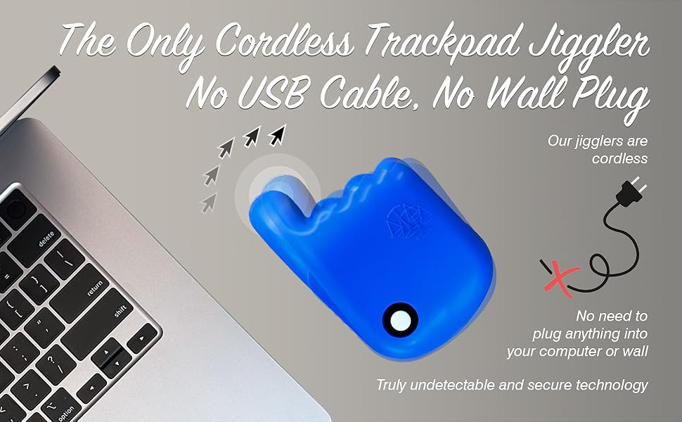 Cordless Mouse Jiggler that doesn't connect to your computer USB or to wall power outlet