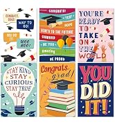 hvdler 24 Pack Graduation Cards with Envelopes, 6 Colorful Designs Congratulations Gift for Gradu...