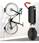 FUNWICT Swivel Bike Wall Mount Bike Rack Garage Organizer, Vertical Bike Hanger for Bicycle Rotat...