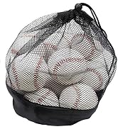 Tebery 12 Pack Standard Size Adult Baseballs Unmarked & Leather Covered Training Ball
