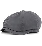 Zylioo M L XL 2XL Newsboy Cap for Men,Wide Apple Caps for Big Heads,Large Gatsby Cabbie Hats,Cott...