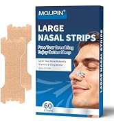 MQUPIN Extra Strength Large Nasal Strips for Big Noses with Wide Design for Instant & Easier Brea...