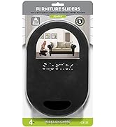 Slipstick 9-1/2” x 5-3/4” Oval Heavy Furniture Sliders for Carpet & Rugs (4 Pack) Premium Reusabl...