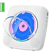 CD Player Portable Bluetooth Rechargeable: CD Players for Home with 1800mAh Kegaudio Desktop Wall...