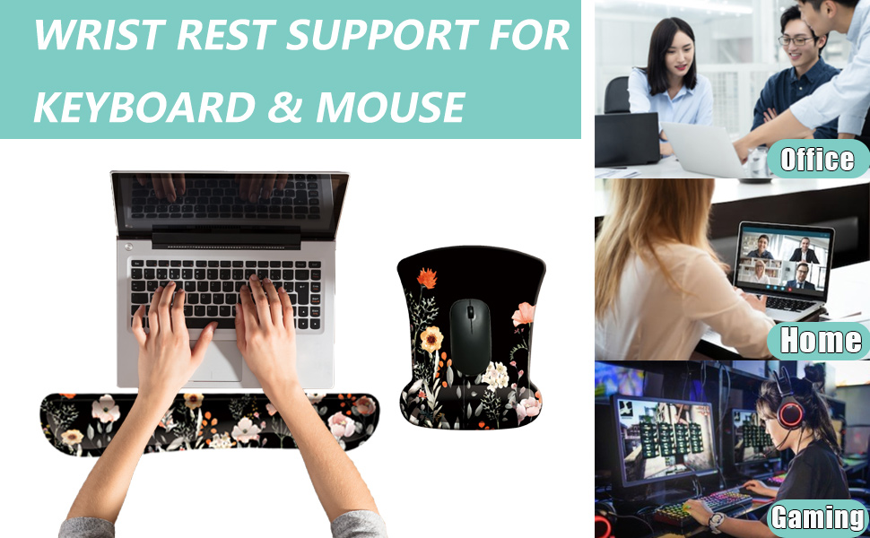 Keyboard Wrist Rest Pad Mouse Pad with Wrist Support