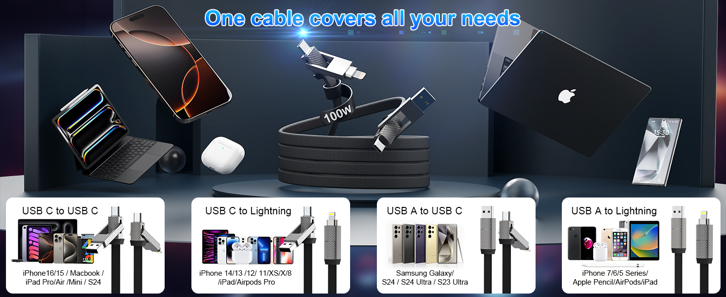 USB C Cable Lightning Charging Cable