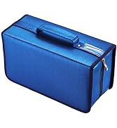 alavisxf xx CD Case, 160 Capacity Nylon Protective Disc Organizer for Car | CD DVD Holder, Portab...