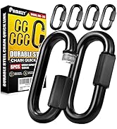 PAMAZY 6PCS 3” Heavy Duty Chain Quick Links, 1600 LBS Weight Capacity, Durable, Anti-Rust, High S...
