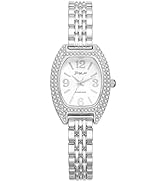 Avaner Women's Stainless Steel Wrist Watches: Ladies Gold Silver Elegant Rhinestones Bling Barrel...