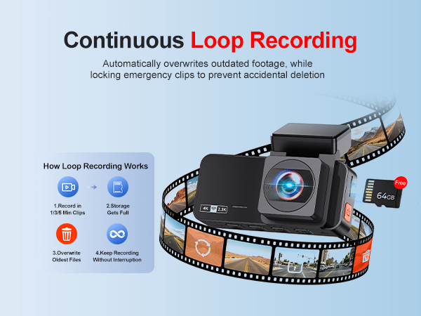 Loop Recording dash cam