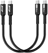 JBTOP USB C to C Cable(1FT, 2packs) 240W Fast Charging USB C Cable Compatible with iPhone 16/15 P...