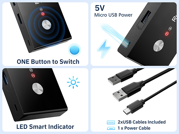 usb splitter 2 in 4 out keyboard mouse switch usb hub kvm switch 2 monitors 2 computers usb switch