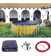 Amgo 15' Premium Round Blue Winter Pool Cover - Safety Heavy Duty, Waterproof, UV Resistant Desig...
