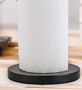JOGREFUL Decorative Paper Towel Holder Stand, Vintage Cast Iron Roll Paper Towel Stand, Easy One-...