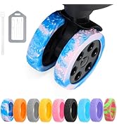 DIGIGRE Luggage Wheel Covers, 8 PCS Silicone Wheel Protector Covers for 2-2.6 inches 8-Spinner Wh...