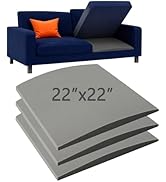 Soleey 3 Pcs 45D Couch Cushion Support for Sagging Seat 22 * 22 * 2 Inches, Grey Sofa Support for...