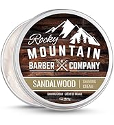 Shaving Cream for Men with Sandalwood Essential Oil - Thick Lather for Traditional and Cartridge ...