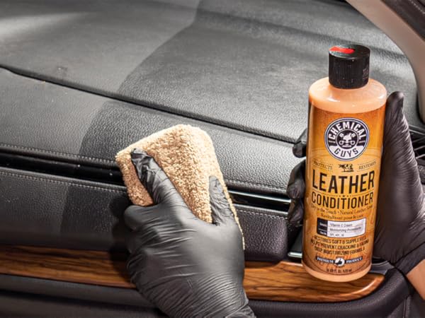 Restore and protect faux leather, vinyl, and real leather with a safe cleaner and conditioner.