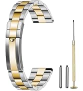Juntan Stainless Steel Watch Bands 20mm 22mm Tapered Metal Watch Band Strap Solid Screw in Silver...