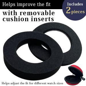 JMARS nylon watch case with removable cushion inserts to adjust fit.