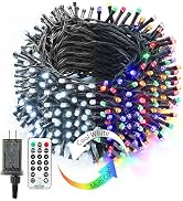 BrizLabs Christmas Lights, 180ft 500 LED Color Changing Christmas Tree Lights with Remote, 11 Mod...