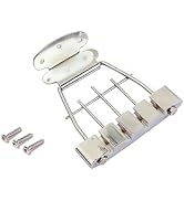 Guitar Tailpiece Bridge 4 String Guitar Trapeze Tailpiece Bridge Short for Jazz Archtop Guitar Ba...