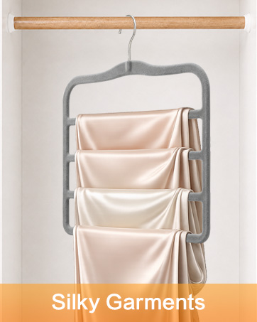Pants Hangers Space Saving for Silky Garments